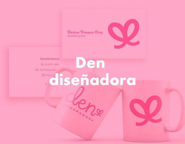 Mock-ups de la marca Den diseñadora