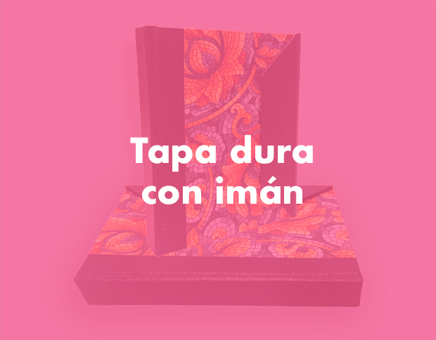 Encuadernación en tapa dura con imán
